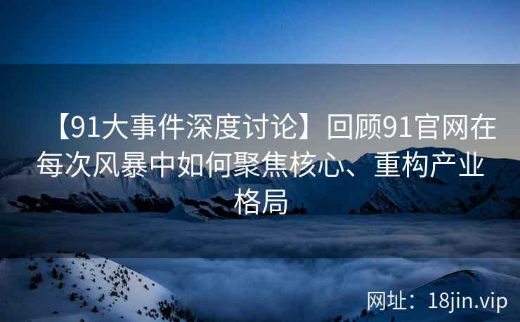 【91大事件深度讨论】回顾91官网在每次风暴中如何聚焦核心、重构产业格局