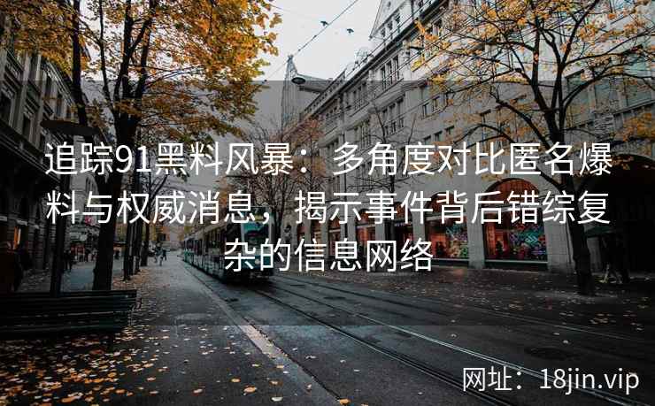 追踪91黑料风暴：多角度对比匿名爆料与权威消息，揭示事件背后错综复杂的信息网络