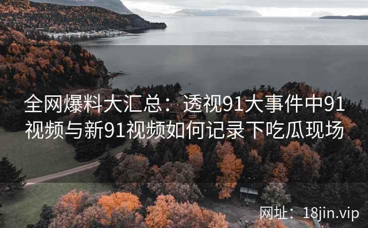 全网爆料大汇总：透视91大事件中91视频与新91视频如何记录下吃瓜现场